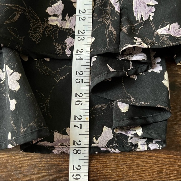 A Beautiful Soup Floral Black Kimono Top Blouse Size XL Flowy V-Neck Bohemian - Picture 3 of 9